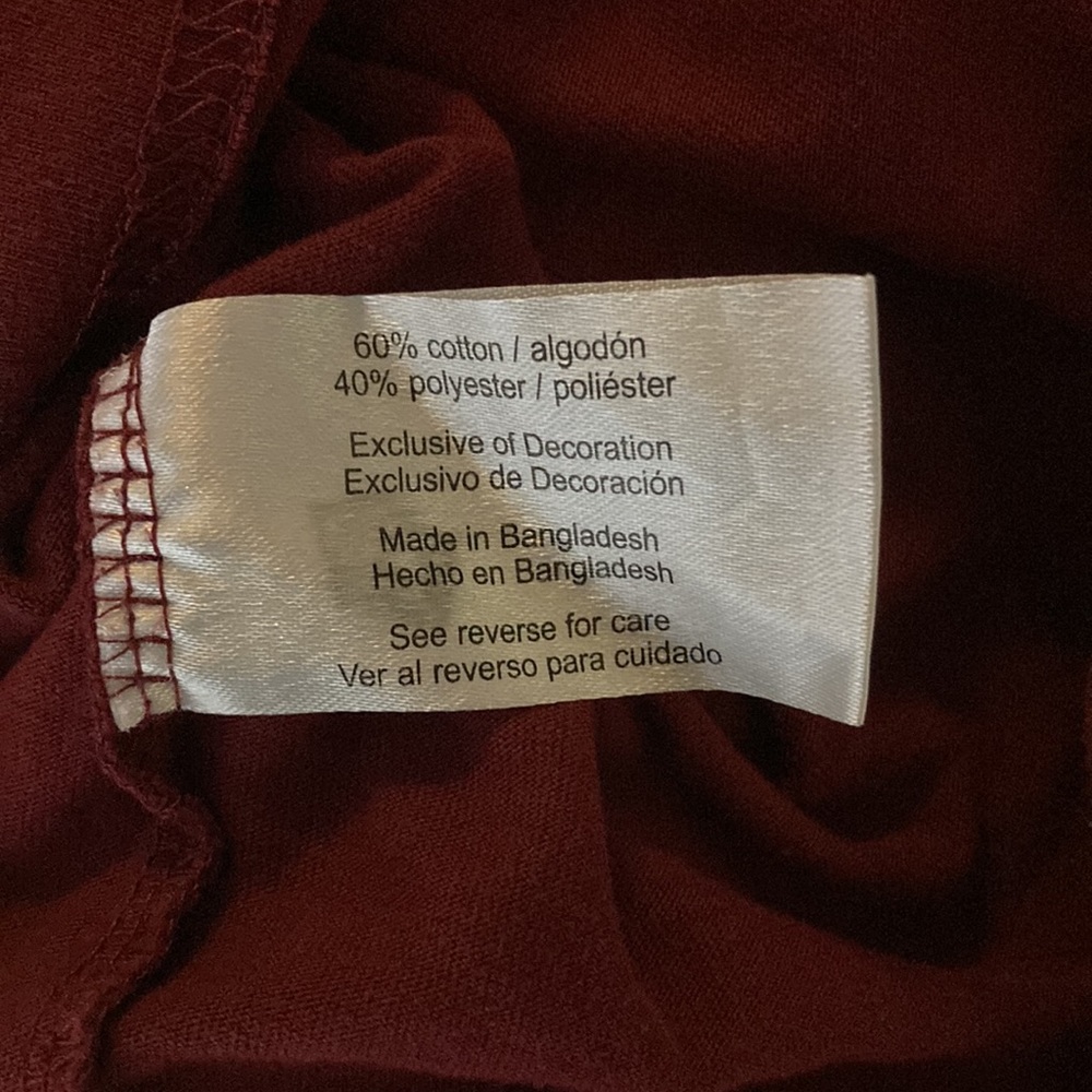 Eddie Bouer mens XXL burgundy tee - Picture 4 of 6